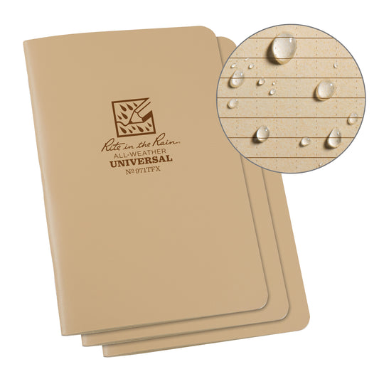 Notebook, Soft Cover, Tan, 48 Pages, 4-5/8" W x 7" L