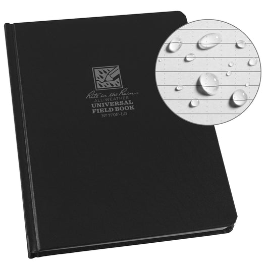 Large Bound Book, Hard Cover, Black, 160 Pages, 6-3/4" W x 8-3/4" L