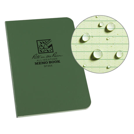 Memo Book, Soft Cover, Green, 112 Pages, 3-1/2" W x 5" L