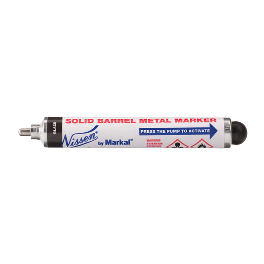 Solid Barrel Metal Marker, Black, Marker
