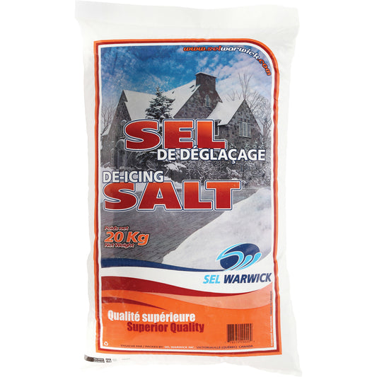 Ice Melting Salt, 44.1 lbs. (20 kg), Bag, -10°C (14°F)