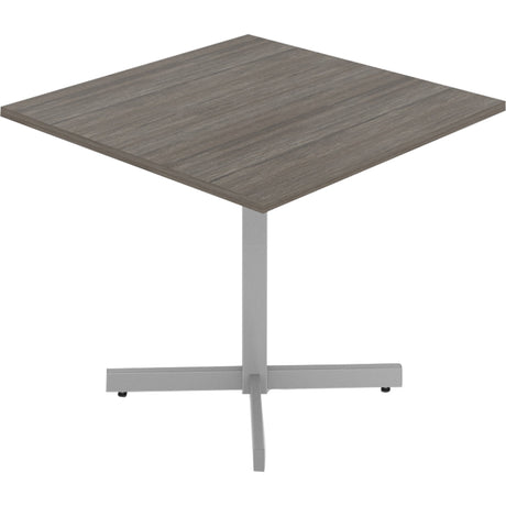 Cafeteria Table, 36" L x 36" W x 29-1/2" H, 1" Top, Laminate, Grey/White