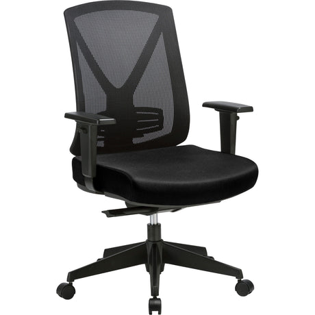 Activ™ Series Premium Synchro-Tilt Adjustable Chair, Fabric/Mesh, Black, 275 lbs. Capacity