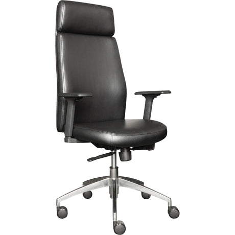 Activ™ Series High Back Executive Chair, Polyurethane/Vinyl, Black, 275 lbs. Capacity