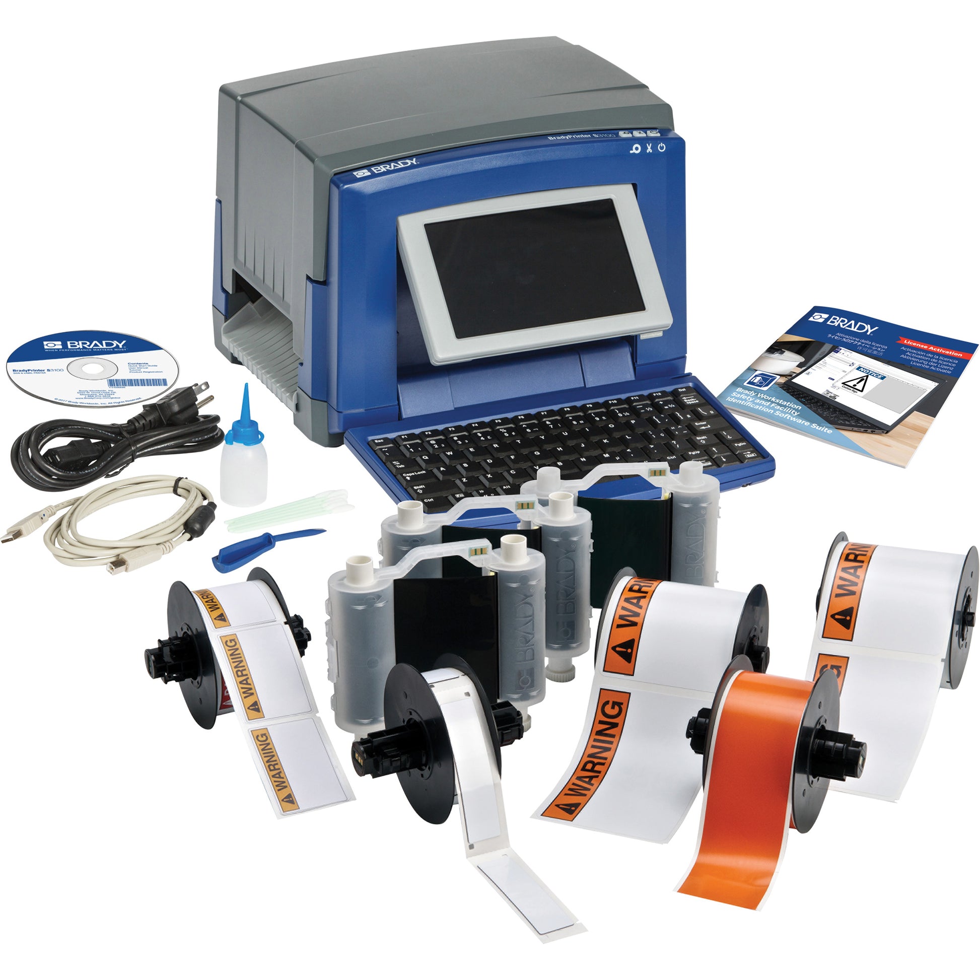 Brady S3100 Sign & Label Printer with Arc Flash Kit, 60" Tape, 3 IPS