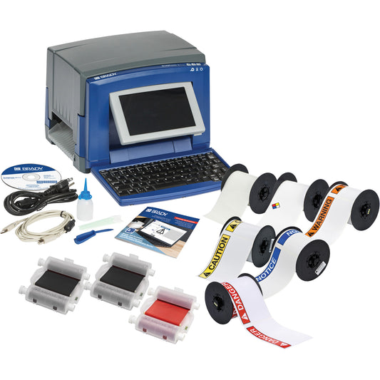 Brady S3100 Sign & Label Printer with Safety & Compliance Kit, 60" Tape, 3 IPS