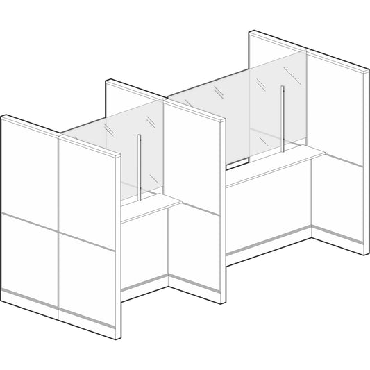 Clamp Mount Sneeze Guard, 48" W x 36" H