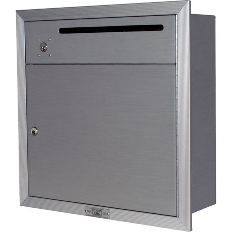 Recessed Collection Box, Wall -Mounted, 12-3/4" x 16-3/8", 2 Doors, Aluminum