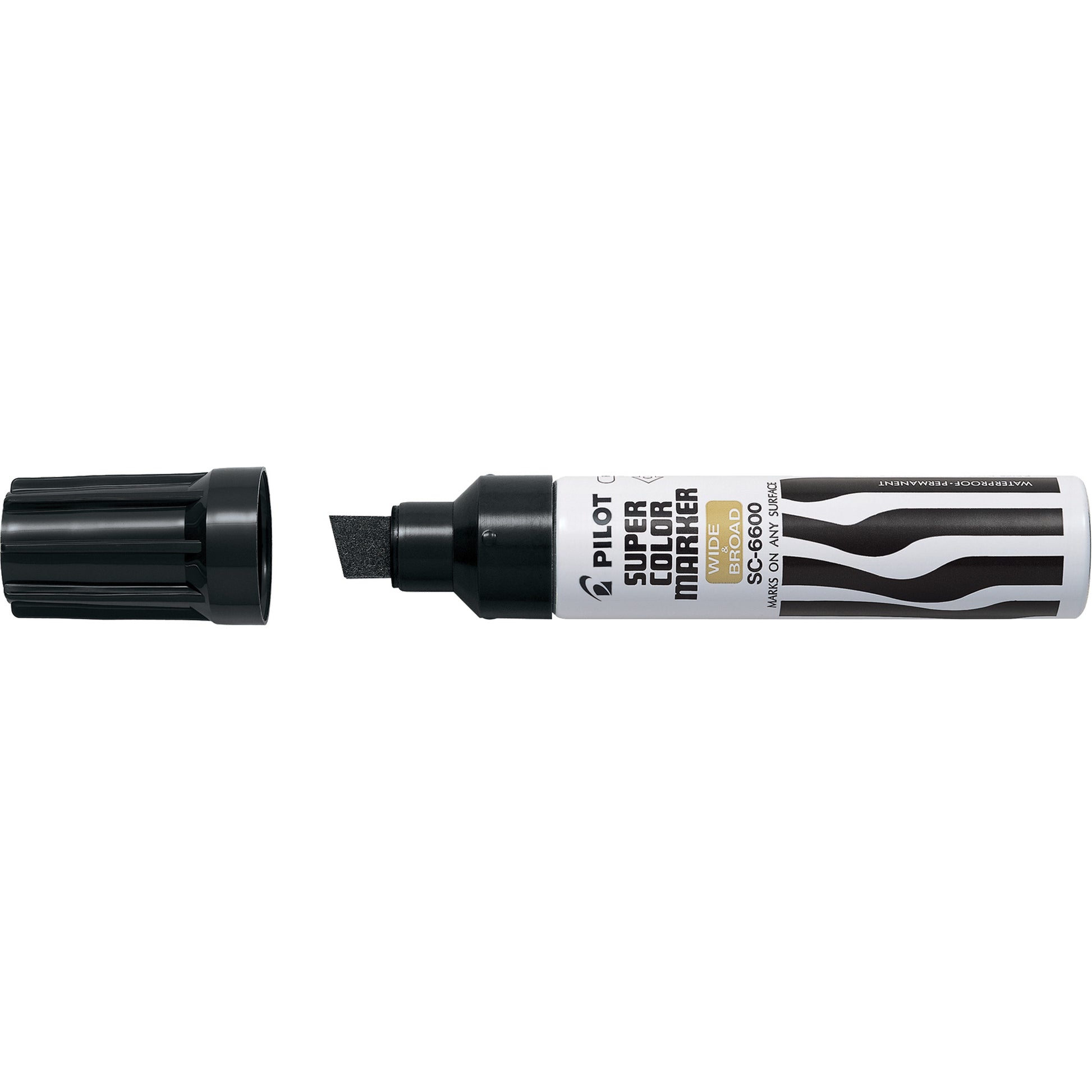 Super Colour Jumbo Permanent Marker, Chisel, Black