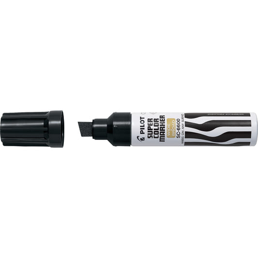 Super Colour Jumbo Permanent Marker, Chisel, Black