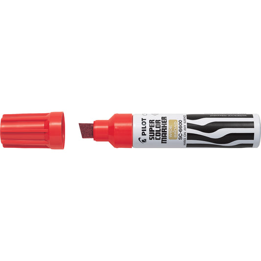 Super Colour Jumbo Permanent Marker, Chisel, Red