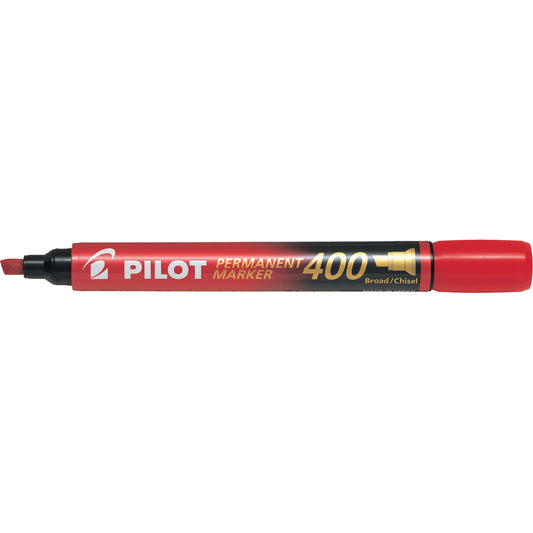 400 Permanent Marker, Chisel, Red