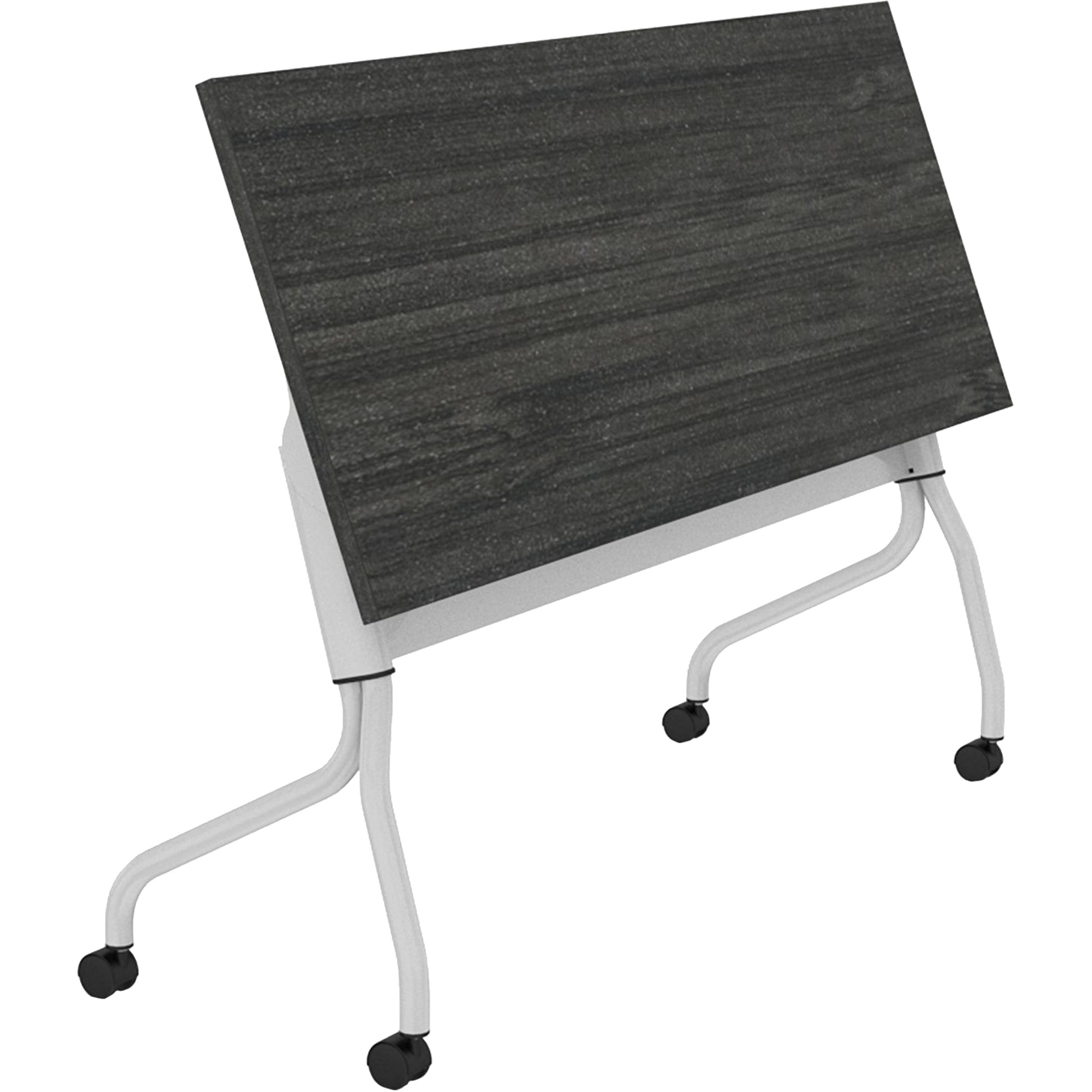Newland Flip-Top Training Table, 24" L x 60" W x 29-1/2" H, Dark Brown