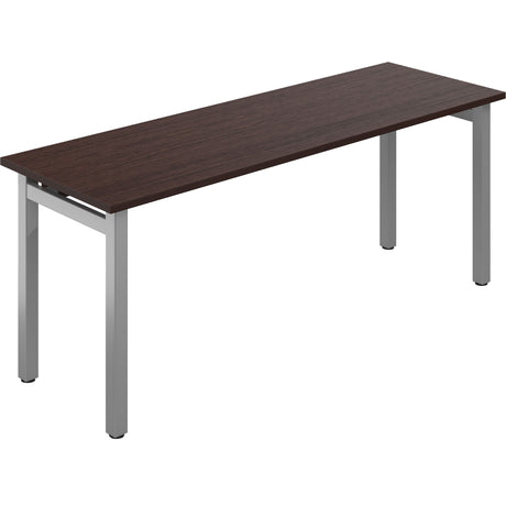 Newland Table Desk, 29-7/10" L x 72" W x 29-3/5" H, Dark Brown