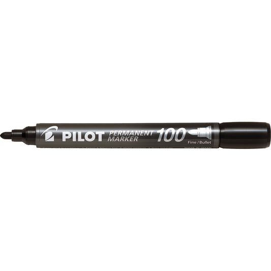 Pilot 100 Permanent Marker, Bullet, Black