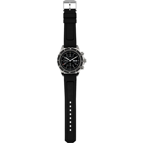 Jumbo Diver/Pilot's Automatic Chronograph Watch, Digital, Battery Operated, 46 mm, Black