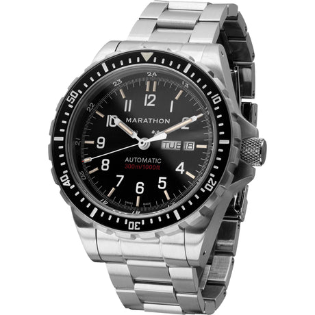 Jumbo Day/Date Automatic Watch with Stainless Steel Bracelet, Digital, Battery Operated, 46 mm, Silver