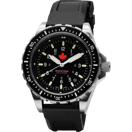 Red Maple Jumbo Diver's Quartz Watch, Digital, Battery Operated, 46 mm, Black