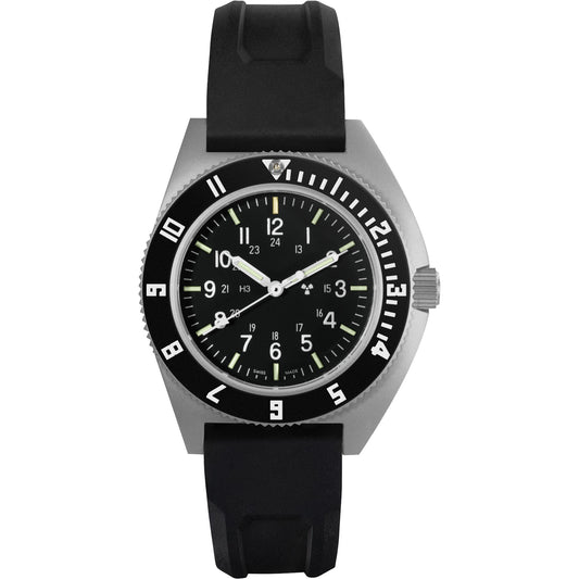 Steel Navigator Watch on 3-Piece Rubber Strap Kit, Digital, Battery Operated, 41 mm, Black