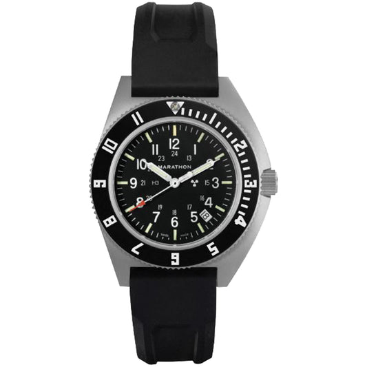 Steel Navigator with Date on Black 3-Piece Rubber Strap Kit, Digital, Battery Operated, 41 mm, Black