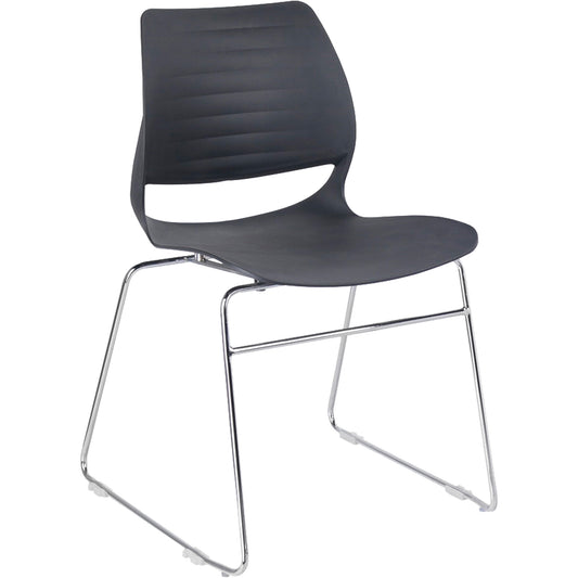 Stacking Chairs, Polypropylene, 32" High, 250 lbs. Capacity, Black