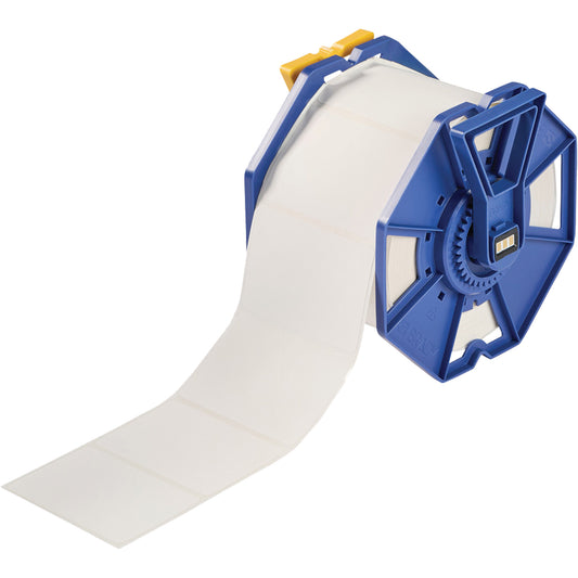 Brady Low-Halide Multi-Purpose Labels, Polyester, 3.25" L x 2.25" H, White
