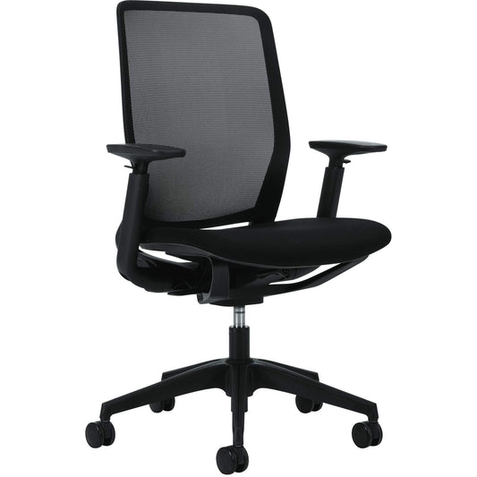 Kody High-Back Synchro-Tilter Chair, Mesh, Black, 300 lbs. Capacity