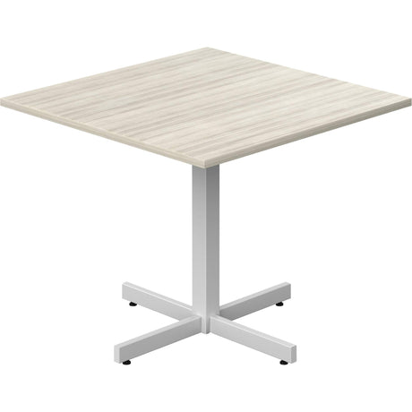 Newland Height-Adjustable Square Table, 36" L x 36" W x 29" H, 1" Top, Laminate, Tan