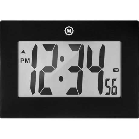 Large Frame Clock, Digital, Battery Operated, 9" W x 1" D x 6.5" H, Black