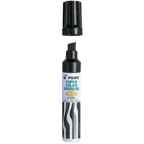 Refillable Super Colour Permanent Marker, Chisel, Red