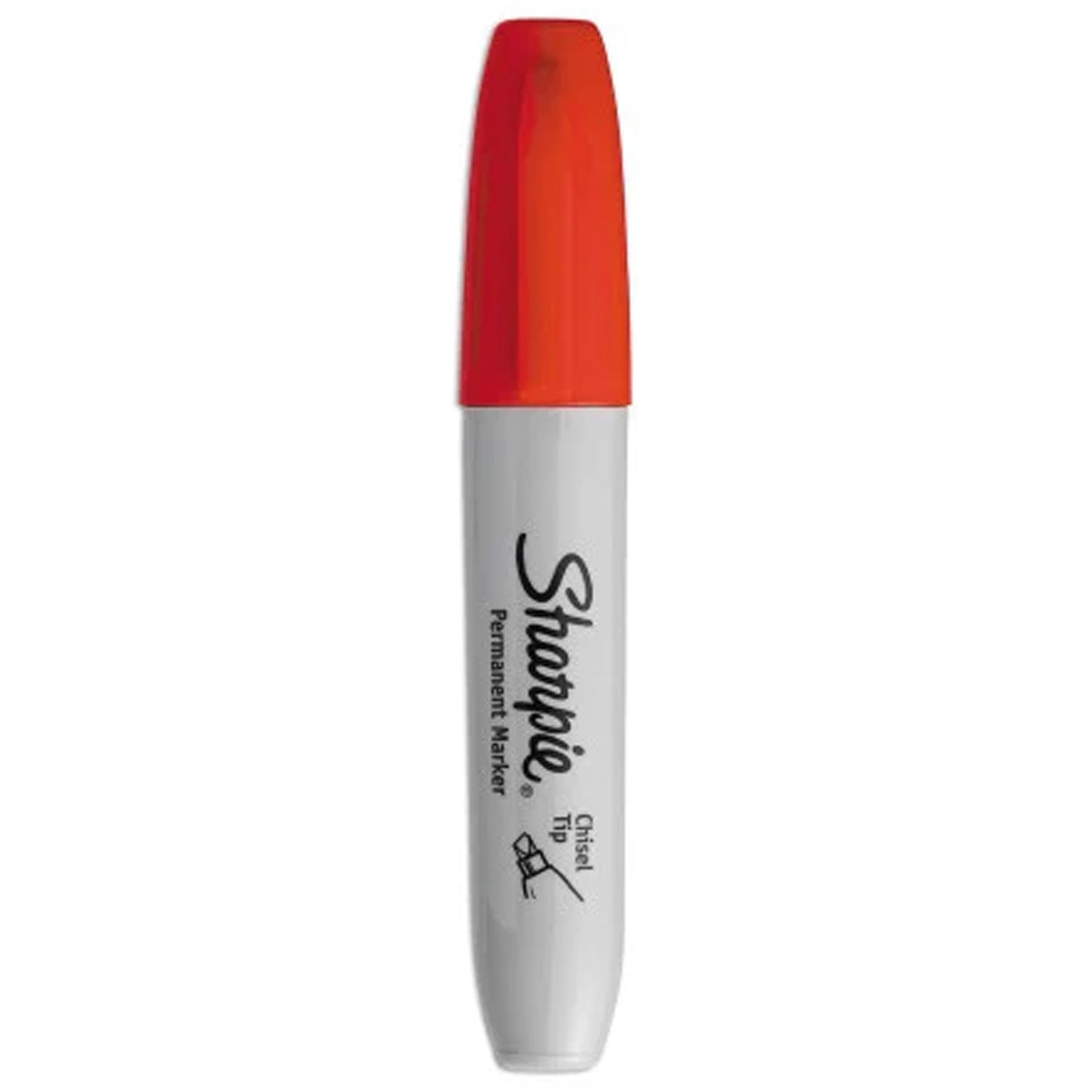 Permanent Marker, Chisel, Red