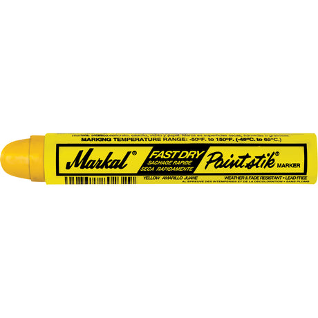 Fast Dry Paintstik® Paint Marker -50° to 150°F, Solid Stick, Yellow