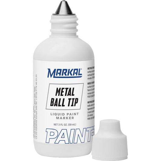 Paint-Riter® Metal Ball Tip, Liquid, White