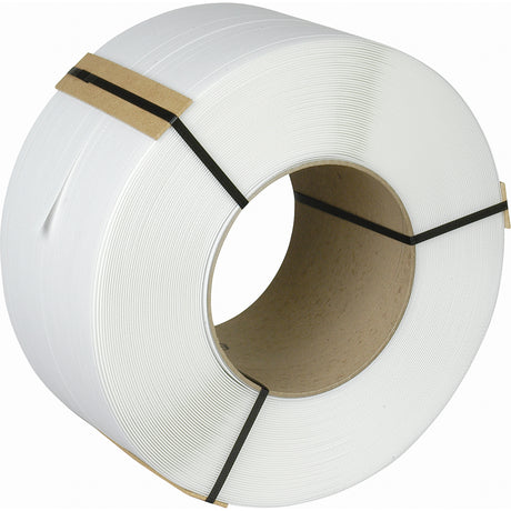 Strapping, Polypropylene, 1/2" W x 9900' L, White, Machine Grade