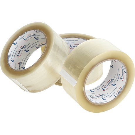 Box Sealing Tape, Hot Melt Adhesive, 2.2 mils, 72 mm (2-13/16") x 100 m (328')