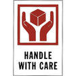 "Handle with Care" Special Handling Labels, 6" L x 4" W, Red on White