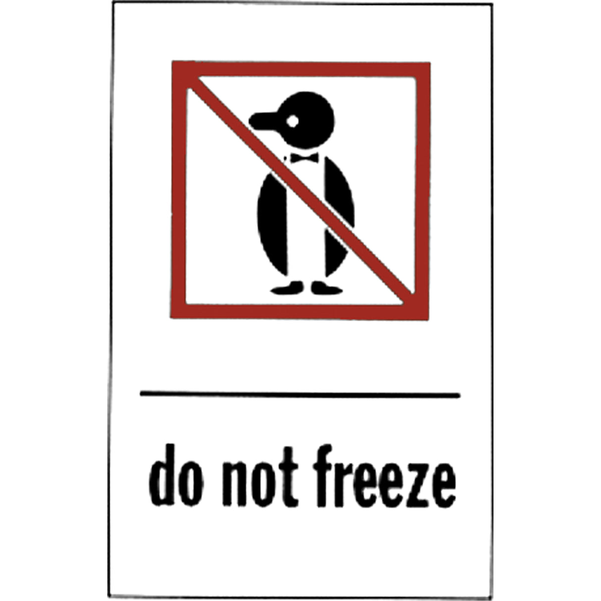 "Do Not Freeze" Special Handling Labels, 6" L x 4" W, Red on White