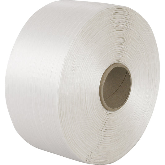 Bonded Cord Strapping, Polyester Cord, 3/4" W x 2100' L, Manual Grade