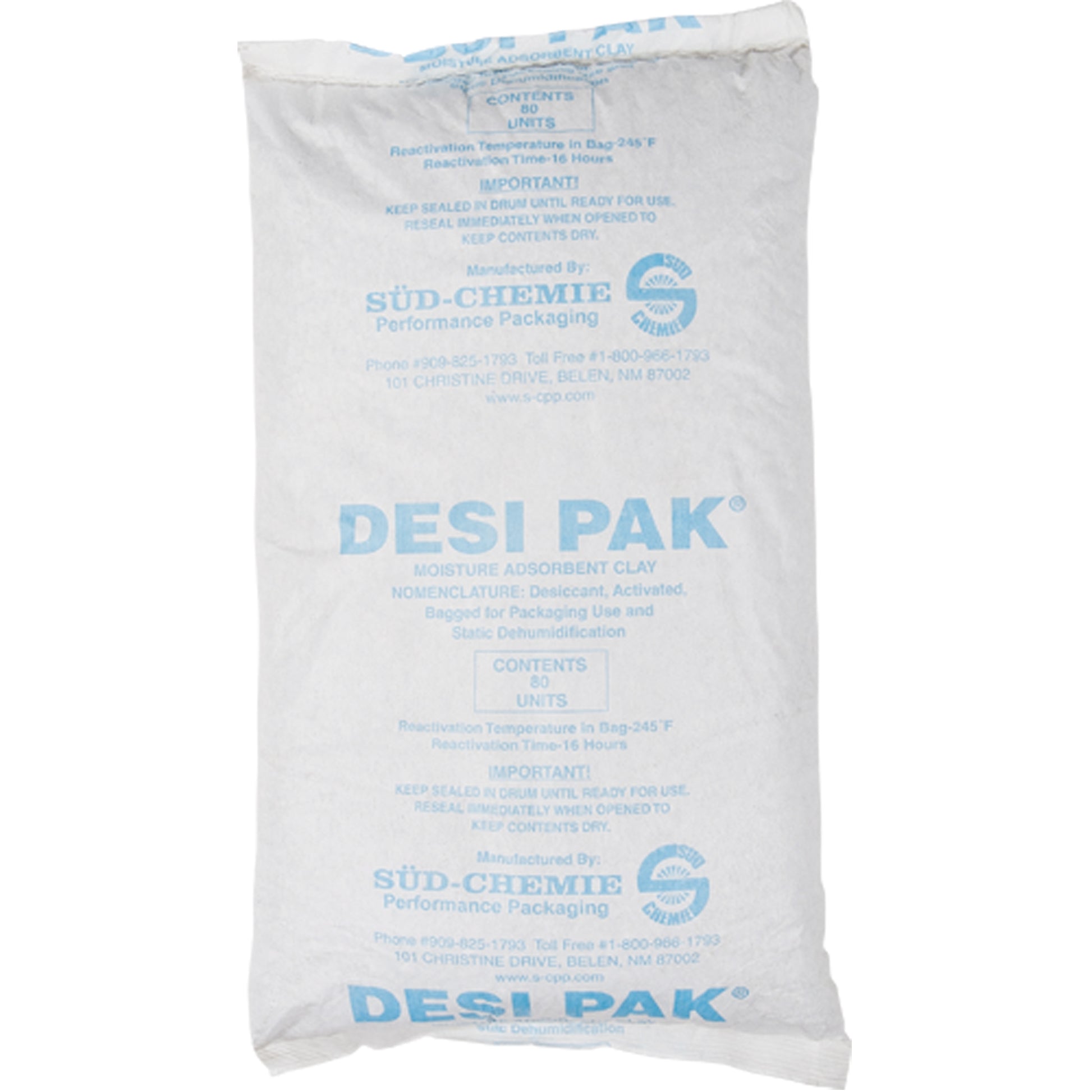  Desiccants, Clay, Tyvek Bag
