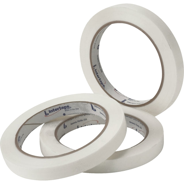 White General Purpose Strapping Tape, 2.7 mils Thick, 9.144 mm (0.36") x 54.864 m (180')