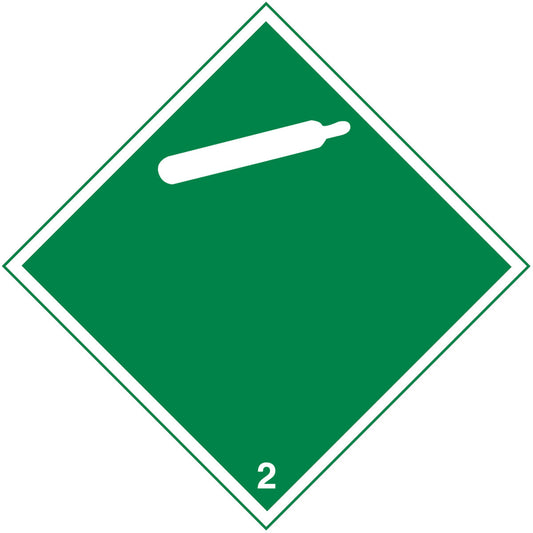 Brady TDG Shipping Labels, Class 2, Gases, Paper