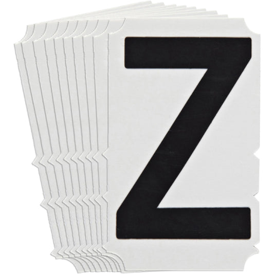 Brady Quick-Align® Individual Gothic Number & Letter Labels, Z, 6" H, Black