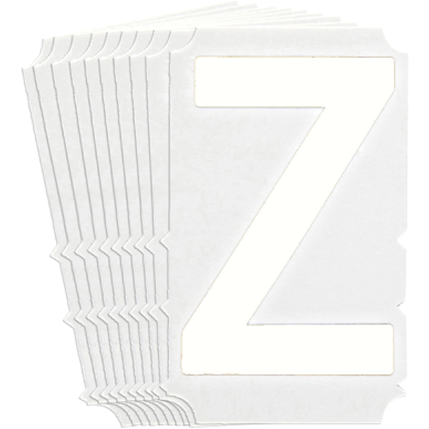 Brady Quick-Align® Individual Gothic Number & Letter Labels, Z, 6" H, White