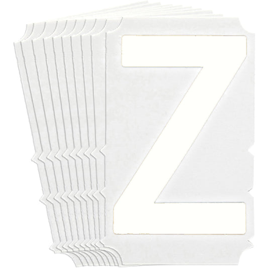 Brady Quick-Align® Individual Gothic Number & Letter Labels, Z, 6" H, White