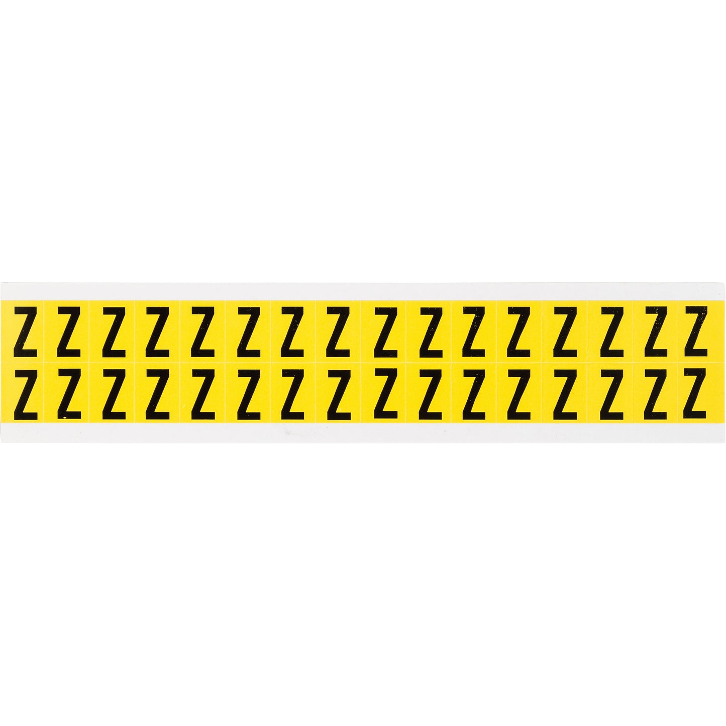 Brady Repositionable Individual Number & Letter Labels, Z, 5/8" H, Black on Yellow