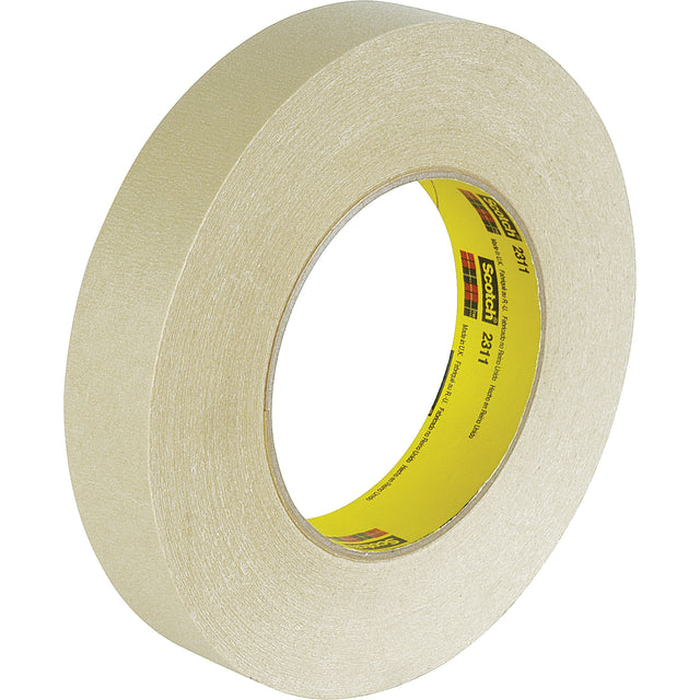 Scotch® Performance 231 Masking Tape, 48 mm (2") x 55 m (180'), Tan