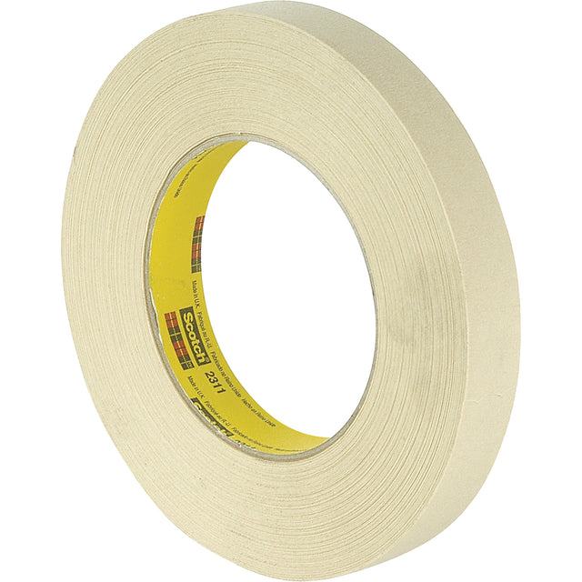 Scotch® Performance 231 Masking Tape, 72 mm (3") x 55 m (180'), Tan
