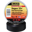 Scotch® Super 33 Tape, 19 mm (3/4") x 20.1 m (66'), Black, 7 mils
