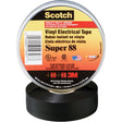Scotch® Super 88 Tape, 19 mm (3/4") x 20.1 m (66'), Black, 8.5 mils
