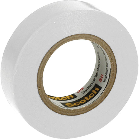 Scotch® 35 Colour Coded Tape, 12.7 mm (1/2") x 6.1 m (20'), White, 7 mils